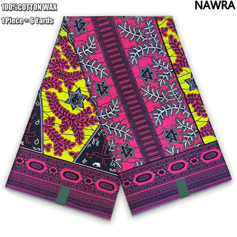 2026 African Real Wax Print Fabric - 100% Cotton Ghana Style Soft Ankara Pagne