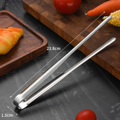 Stainless Steel Grill Tongs – Non-Slip Food Clip, BBQ Steak, Bread Tong, Cooking Utensils, Party Kitchen Gadgets