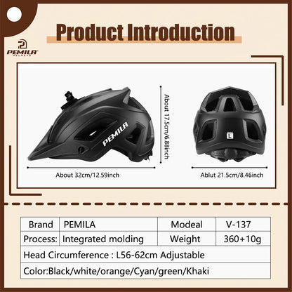 Ultralight Cycling Helmet for Road & MTB, Integrally-Molded Bike Safety Cap, Racing Bicycle Gear for Men & Women