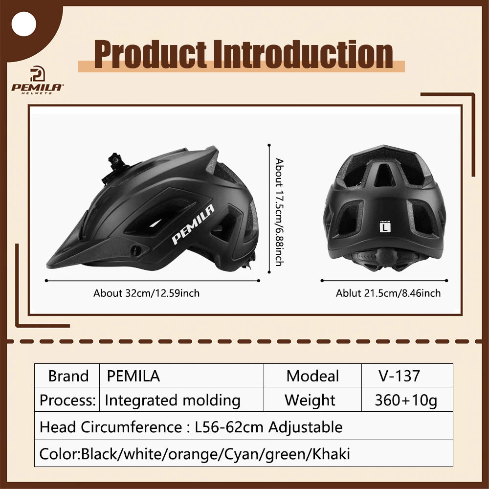 Ultralight Cycling Helmet – Road & MTB Safety Cap for Men & Women, Integrally-Molded Racing Bike Equipment