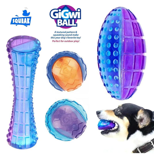 Gigwi Interactive Dog Ball Toy - G-Ball Series 2.5 Inch Squeaky Bouncy Ball for Small & Medium Dogs