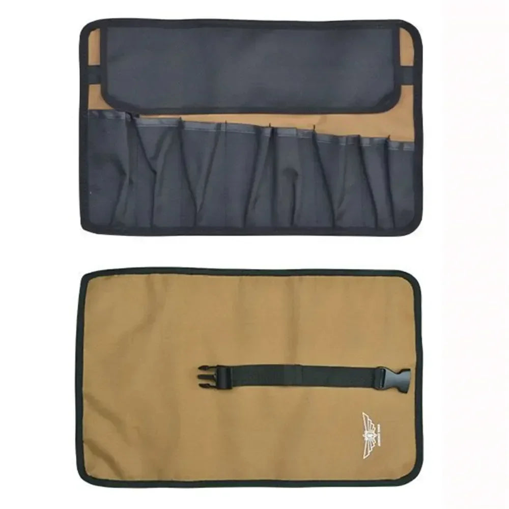 Oxford Cloth Portable Tool Roll – Foldable Wrench & Hammer Storage Pouch for Camping & Toolkit