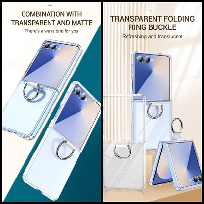 Shockproof Ring Holder Case for Samsung Galaxy Z Flip 7/6/5/4/3 5G - Hard PC Armor Protective Back Cover