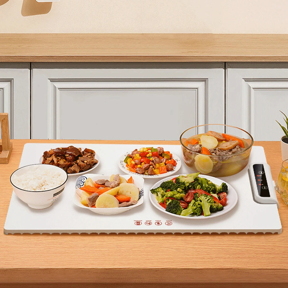 Electric Warming Tray – Adjustable Temperature Smart Silicone Heating Plate for Parties and Family Gatherings