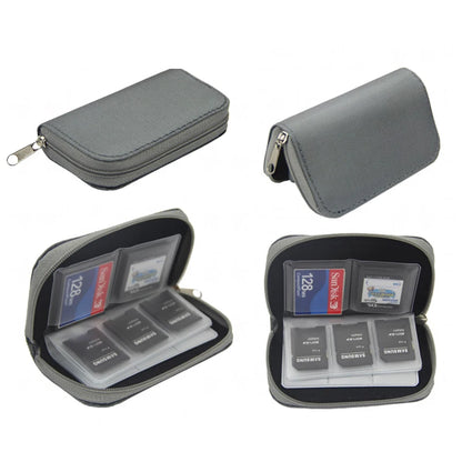 Memory Card Collect Bag: 22 Slot Camera Memory Card Holder Case for CF/SD/Micro SD/SDHC/MS/DS - Gaming SD Card Collection Box