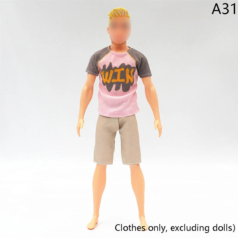 30cm Doll Clothing Set — Men’s Multi-Style Sports Outfit for Boyfriend Dolls