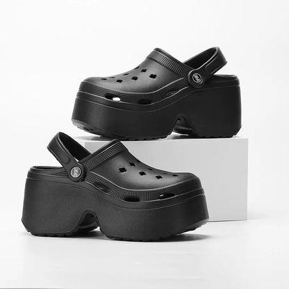 2024 Women's Chunky Platform Sandals - Summer Non-Slip EVA Wedge Beach Slippers for Garden