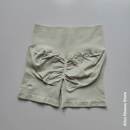 High Waisted Yoga Shorts - Seamless Tummy Control Fitness Shorts for Running, Workout & Activewear