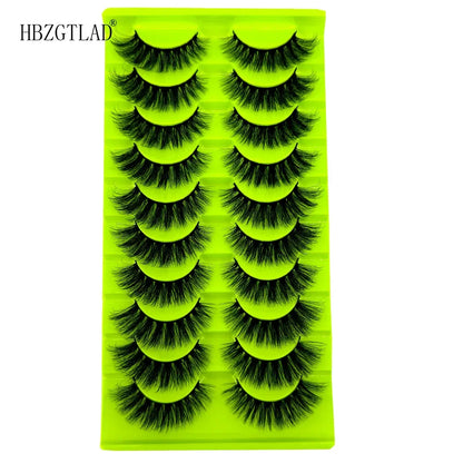5/10 Pairs 3D Mink False Eyelashes – Wispy Handcrafted Full Strip Short Natural Lashes for Makeup