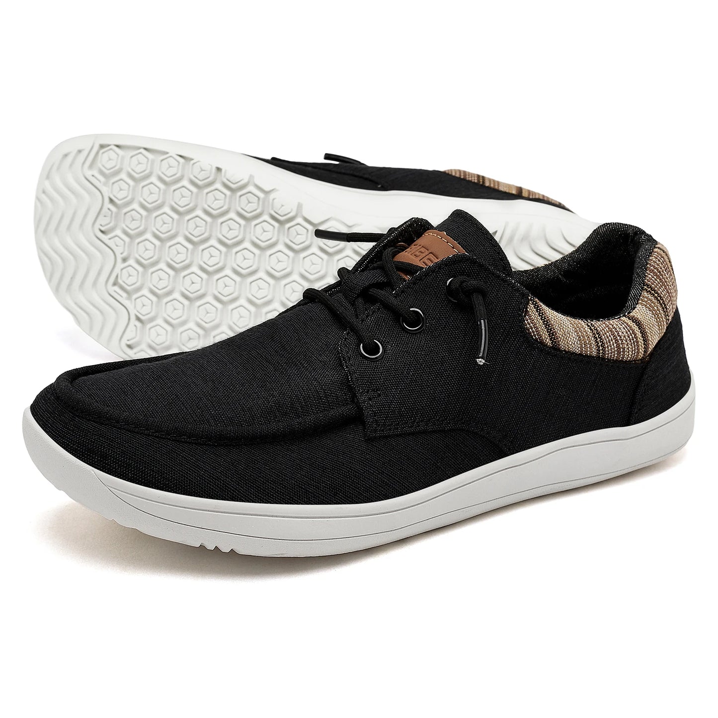 HOBIBEAR Men’s Barefoot Loafers – Lightweight Wide Toe Casual Sneakers for Women, Non-Slip Comfortable Boat Shoes   1/2