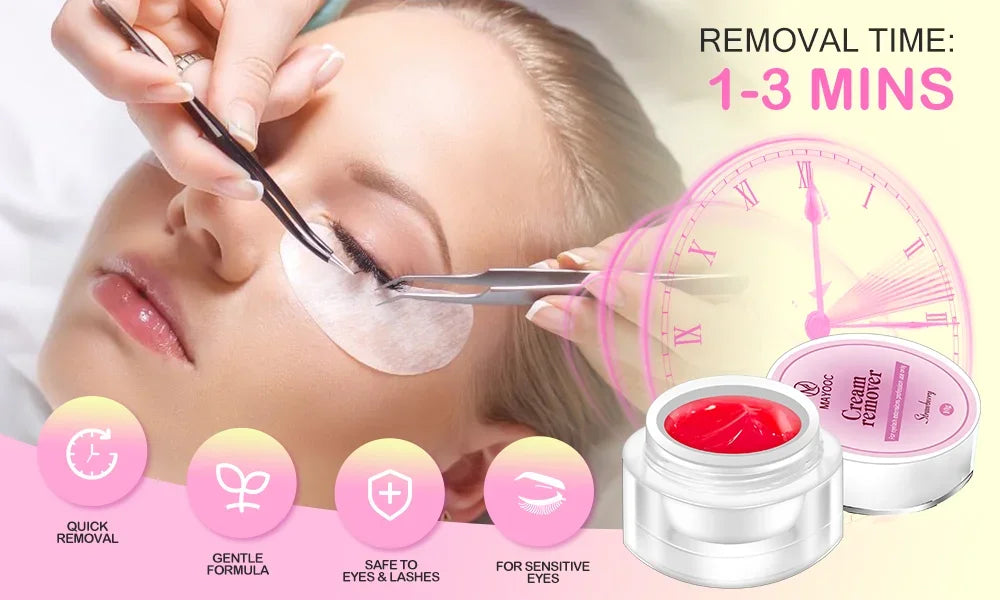 MAYOOC 5/15g Eyelash Glue Remover — Quick-Dry Transparent Cream for Professional Eyelash Extensions, Custom Logo Available