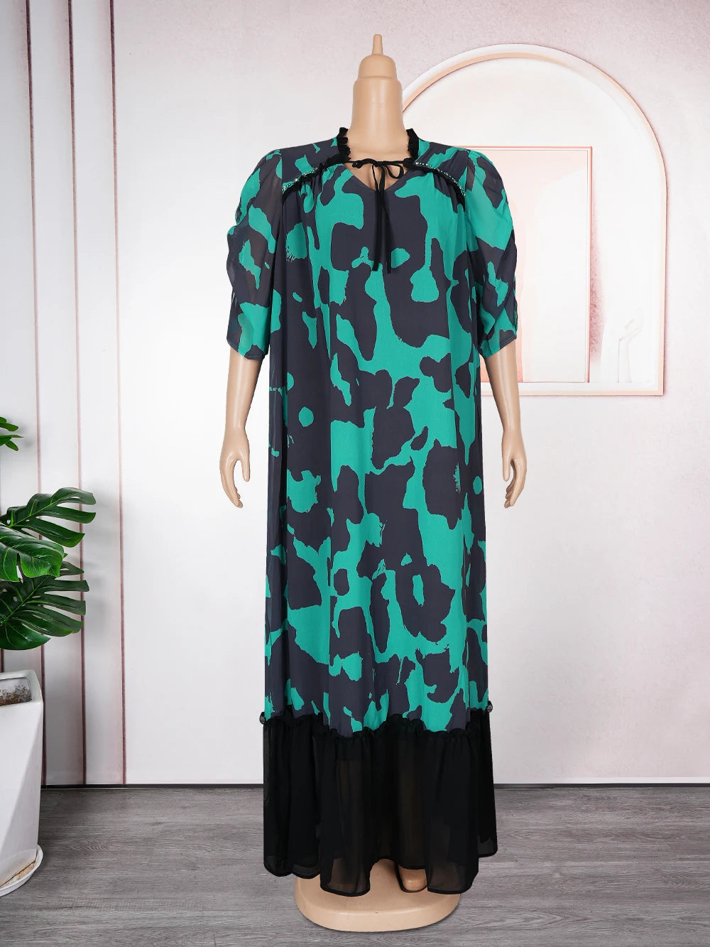 Plus Size African Party Dresses for Women 2026 - Summer Dashiki Ankara Print Muslim Maxi Gown