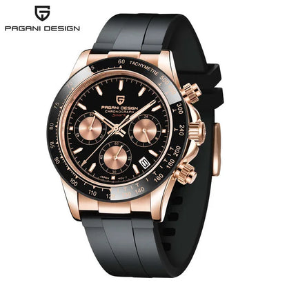 40mm PAGANI DESIGN V2 Men’s Quartz Watch – Sapphire Retro Chronograph Stainless Steel Waterproof
