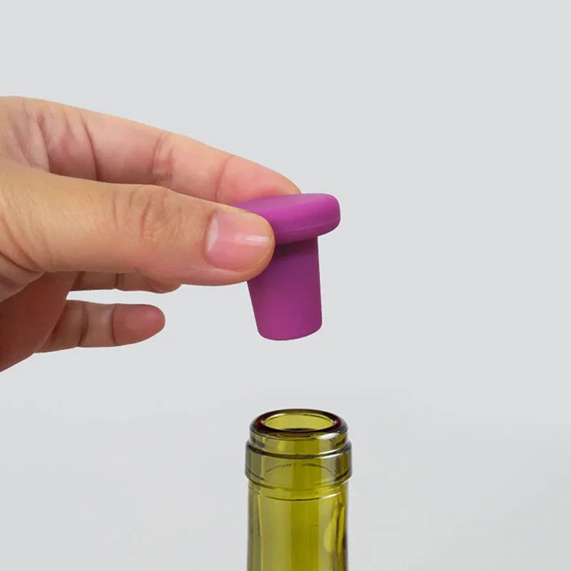 JJYY Silicone Wine Stopper - Leakproof Bottle Cap for Wine Preservation - Home Bar Tool