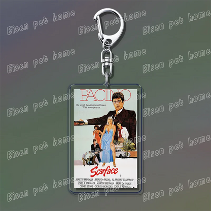 Classic Movie Keychains – Jaws, Fight Club, Avatar Pendant Key Rings for Bags & Fan Gifts