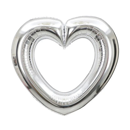 40-Inch Large Hollow Heart-Shaped Aluminum Foil Balloon – Wedding, Valentine’s Day & Birthday Party Decoration