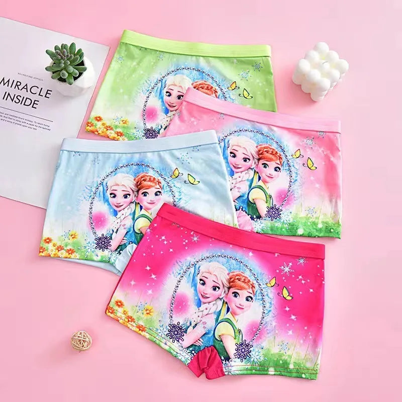 New Girl Underwear Set – Anna Elsa Princess Cartoon Kids Panties, 2-7 Years, Comfortable Briefs for Girls
