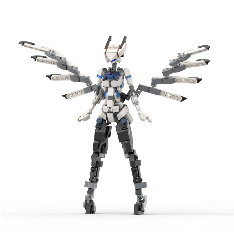 Yigebebe 229PCS Female Gynoid Robot Building Block Set – Creative Mech Model Toy for Kids, Assemble Brick Gift