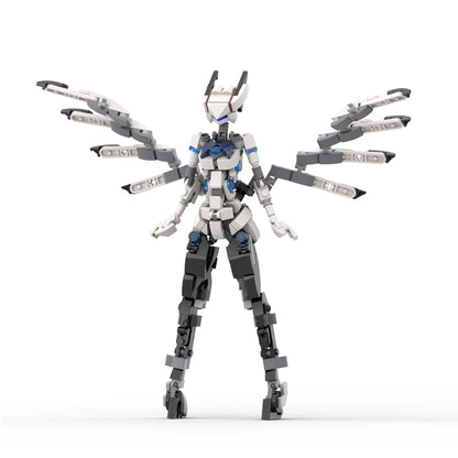 Yigebebe 229PCS Female Gynoid Robot Building Block Set – Creative Mech Model Toy for Kids, Assemble Brick Gift