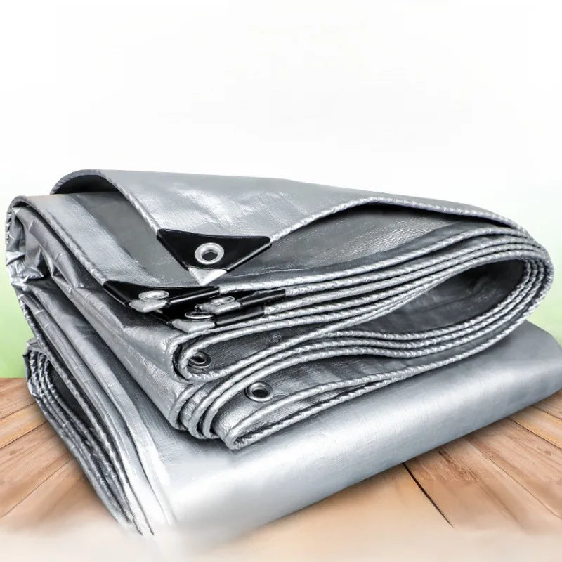 Thickened Double-Silver Sunshade Tarpaulin - Waterproof Rainproof Outdoor Truck Cover Cloth