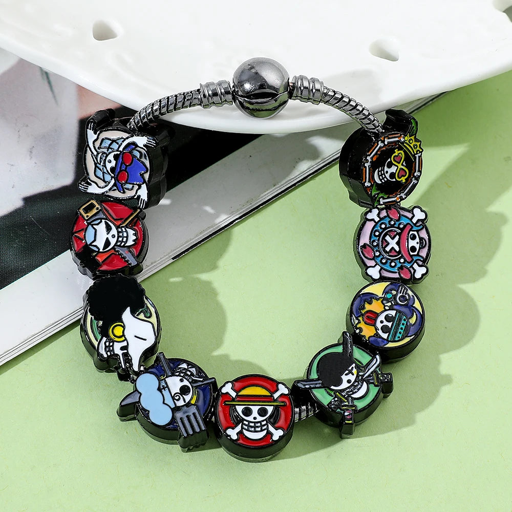Anime Skull Charms Bracelet – DIY Pendant Vintage Bangle Jewelry