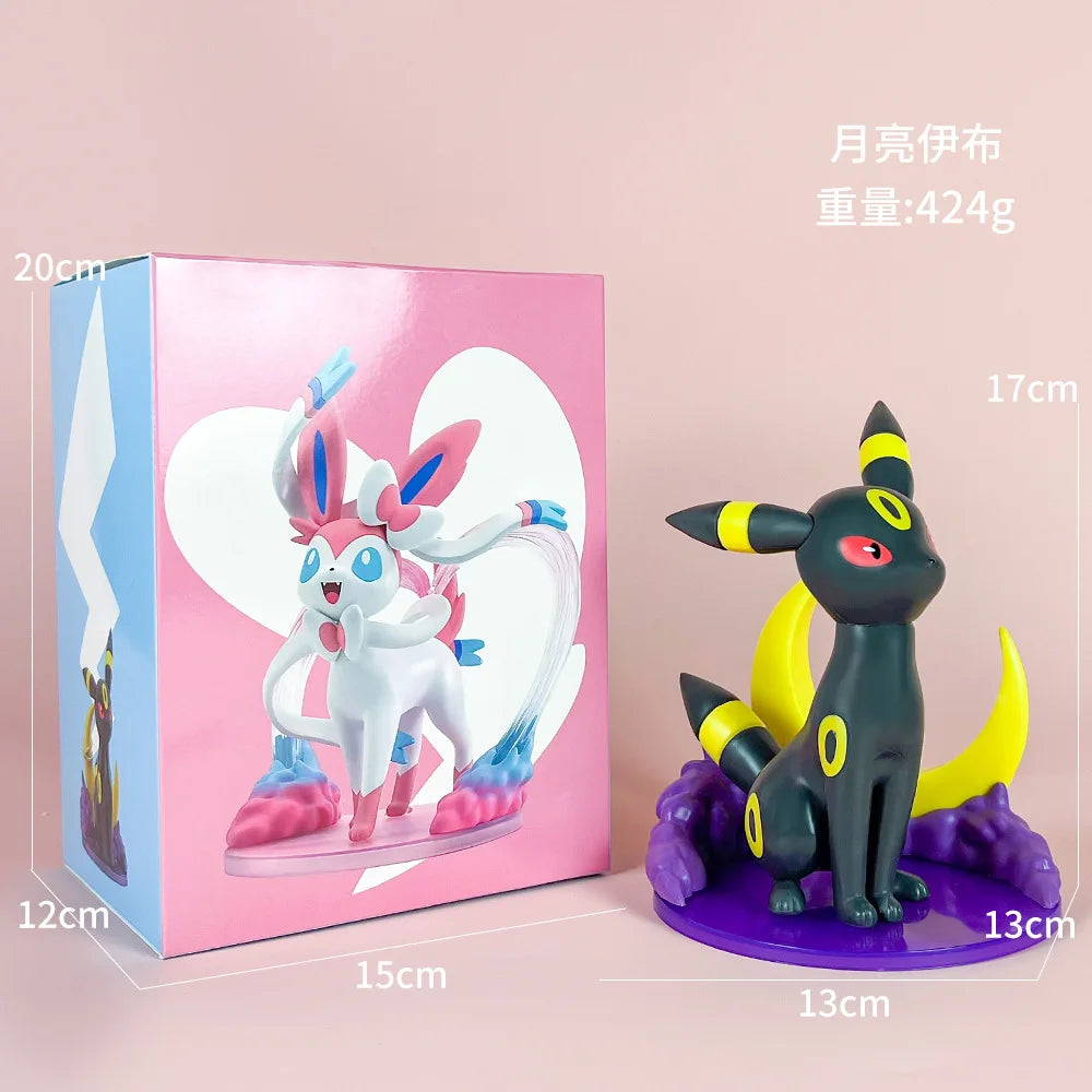 Anime Pokemon Figures – Sylveon, Umbreon, Leafeon Cute Statue Models for Tabletop Collection & Girl’s Birthday Gift