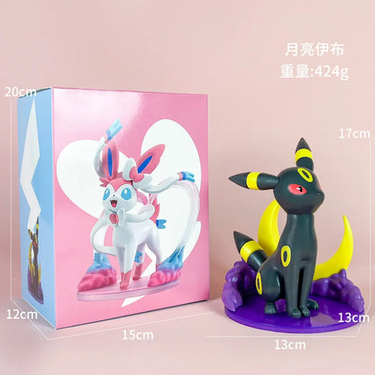 Anime Pokemon Figures – Sylveon, Umbreon, Leafeon Cute Statue Models for Tabletop Collection & Girl’s Birthday Gift