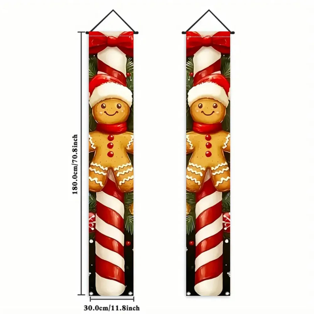 Christmas Hanging Door Banner – Antithetical Couplet Wall Decoration for Merry Christmas 2026 Party & Xmas Gift