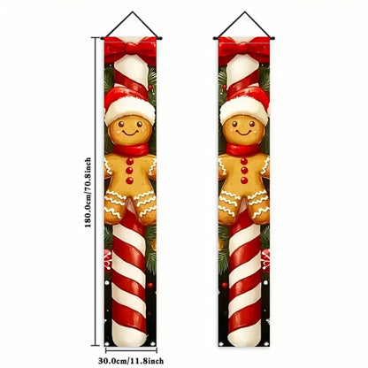 Christmas Hanging Door Banner – Antithetical Couplet Wall Decoration for Merry Christmas 2026 Party & Xmas Gift