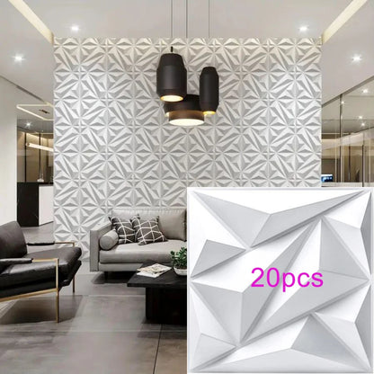 KUUJOJO 3D Textured Wall Panels – Indoor Wall Decoration for Living Room, Bedroom, Hotel, Office, Tape