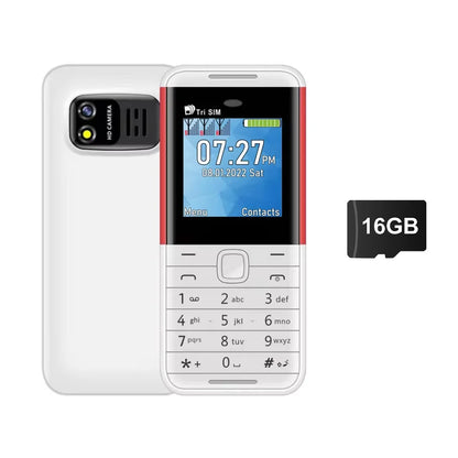 SERVO BM5310 Mini Mobile Phone — 3 SIM Card, 3-Standby, Auto Call Recorder, Bluetooth, Speed Dial & Magic Voice, 1.3" Compact Phone