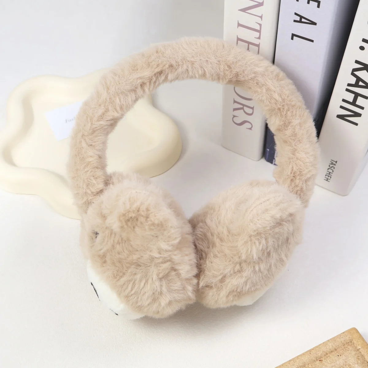 Kids Bear Fuzzy Earmuffs - Cozy Warm Winter Ear Warmers for Girls & Boys