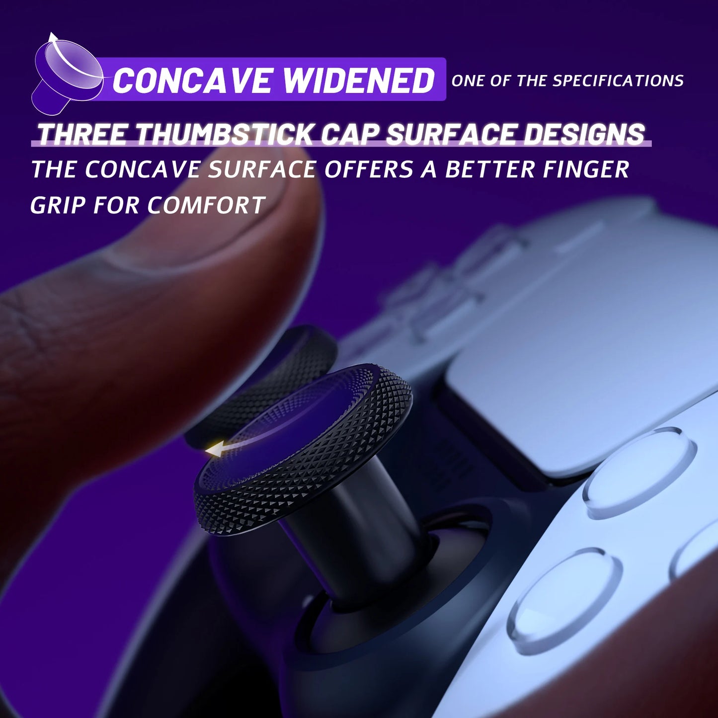 eXtremeRate ThumbsGear V3 — Interchangeable Ergonomic Replacement Thumbsticks for PS5 & PS4 Controllers