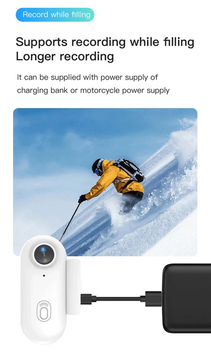 4K Bodycam Action Camera — Mini Full HD Sports Bike & Motorcycle Helmet/Handlebar Camera with WiFi and Long-Lasting Battery