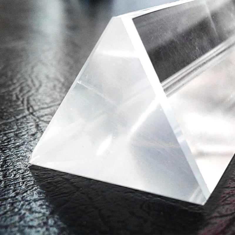 Optical Triangular Prism - Physics Light Spectrum Refractor Teaching Tool for Kids Science Education & Learning Gift
