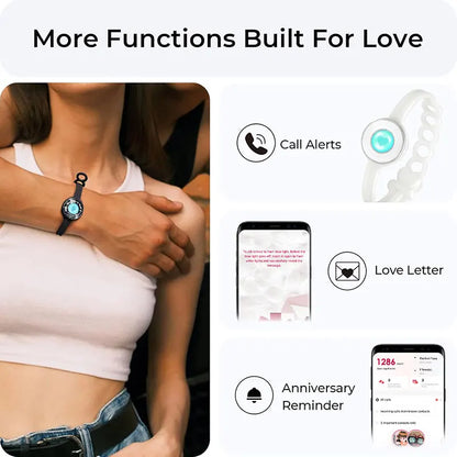 TOTWOO Candy Collection Long Distance Touch Bracelets – Colorful Vibration & Light-Up Bands, Gifts for Girlfriend, Pairing Jewelry