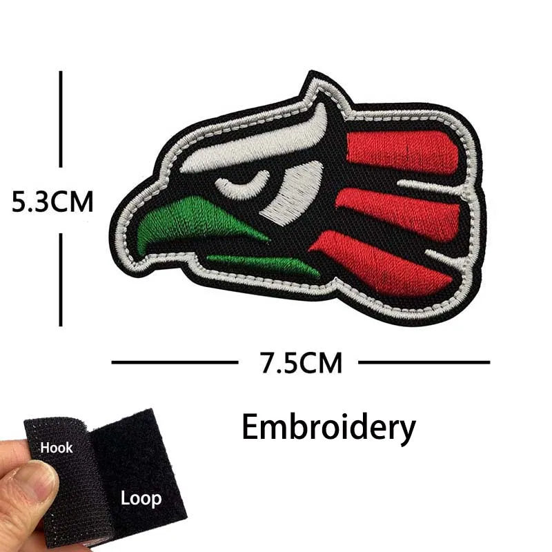 Mexico Flag Eagle Skull Patch - Embroidered Fabric & PVC Tactical Applique Badge for Bags and Gear