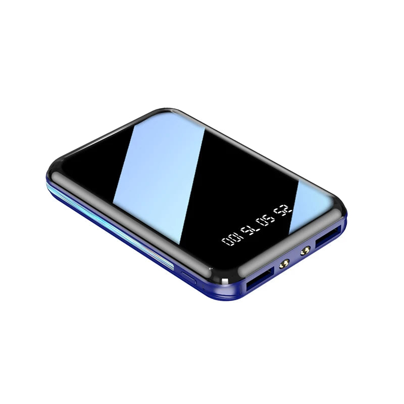 20000mAh Mini Power Bank - Portable LED Digital Display Charger with Mirror Screen External Battery for iPhone Samsung Xiaomi & Huawei
