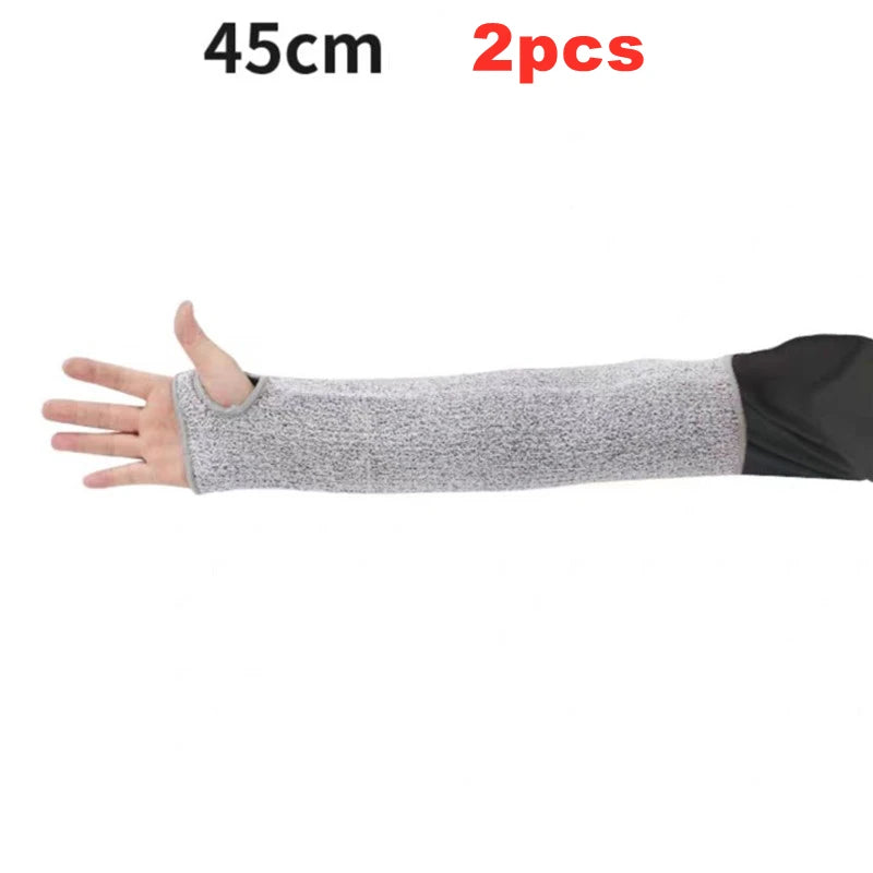 Level 5 HPPE Cut-Resistant Arm Sleeves - Anti-Puncture Protective Work Sleeves for Hand & Arm Safety