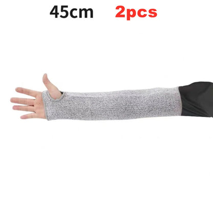Level 5 HPPE Cut-Resistant Arm Sleeves - Anti-Puncture Protective Work Sleeves for Hand & Arm Safety