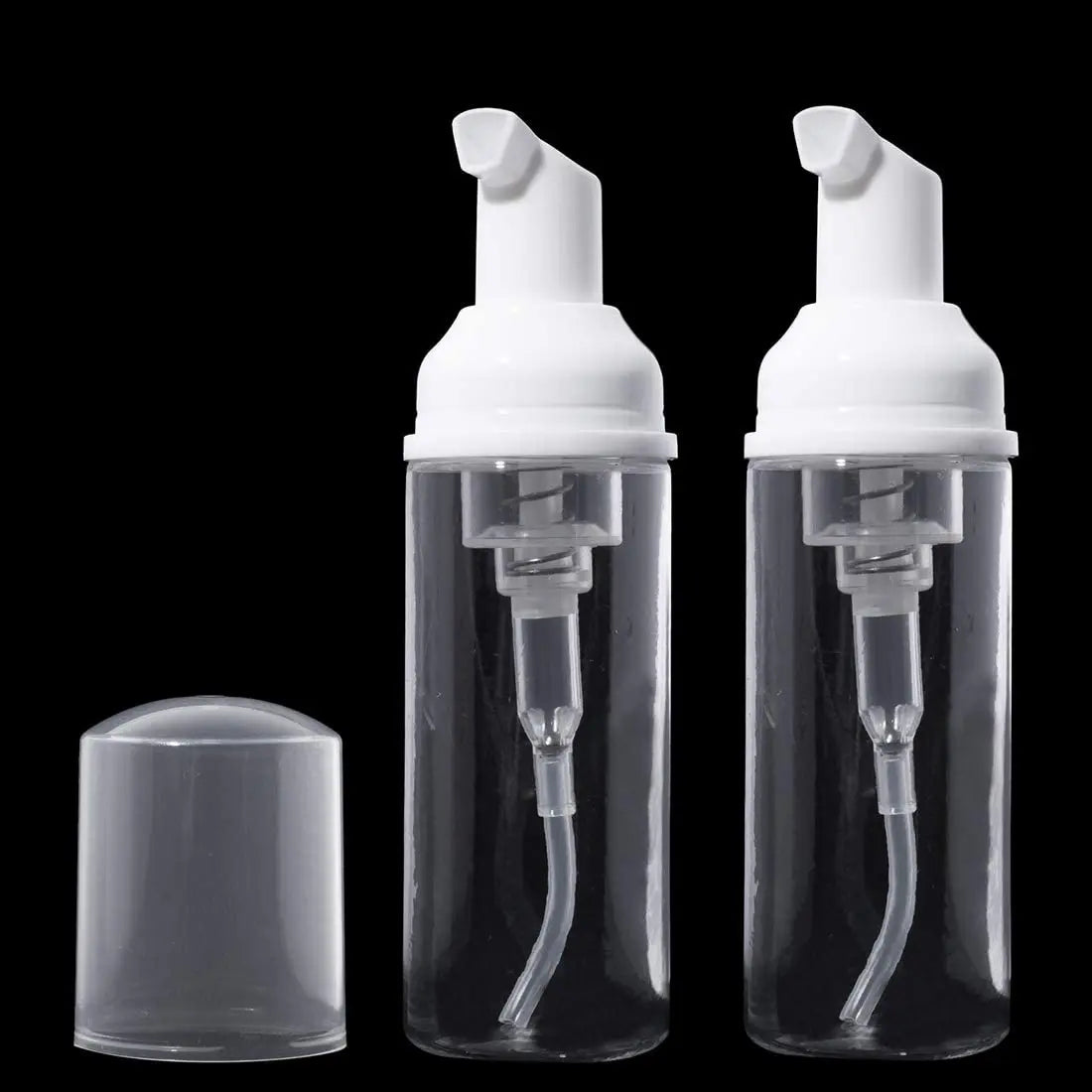 Small Foam Dispenser Pump Bottles - Mini Refillable Plastic Soap Bottles for Travel, Cleaning & Cosmetics (30/60ml)