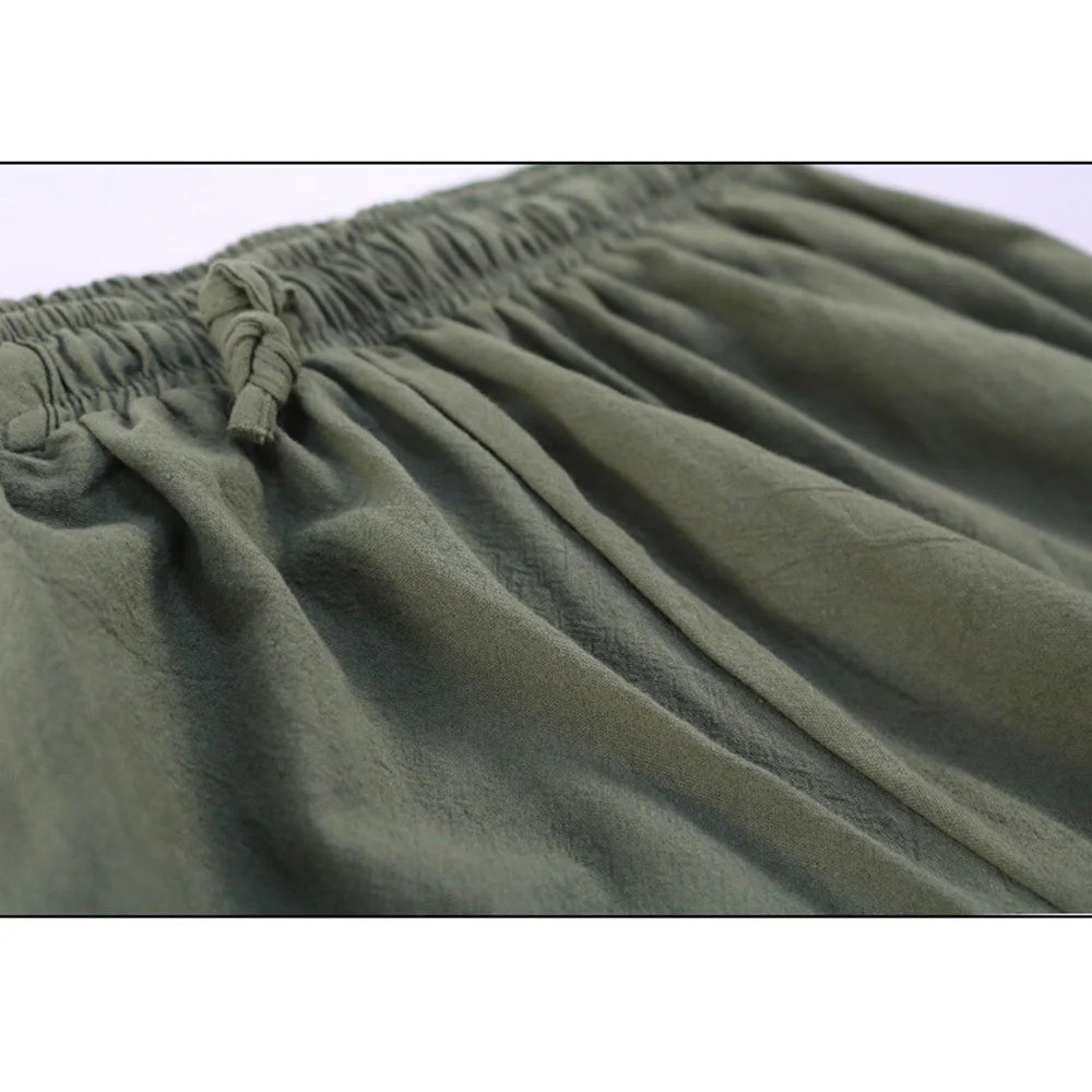 Men’s Pirate & Viking Costume Pants – Renaissance Medieval Drawstring Shorts for Halloween Cosplay