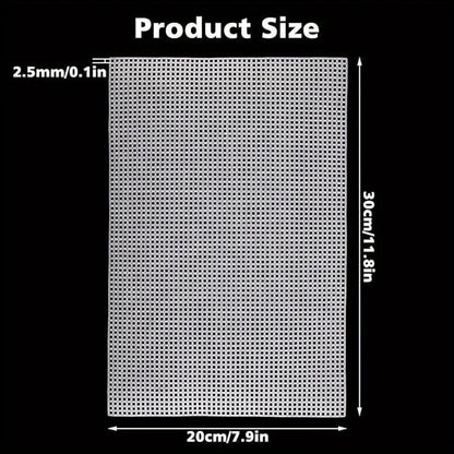 4PCS White Plastic Canvas Sheets – 30x20cm DIY Mesh for Embroidery & Woven Crafts