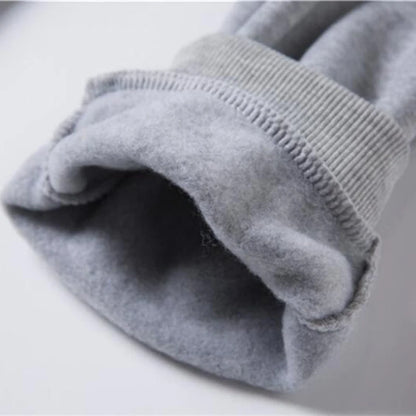 Men's Sweatpants - Spring Autumn Fleece Sport Pants with Drawstring & Pockets, Oversized Casual Trousers