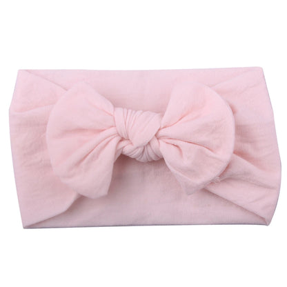Baby Girls Rabbit Ear Bow Headband – Soft Knot Hairband for Newborns, Infants & Toddlers Photo Props