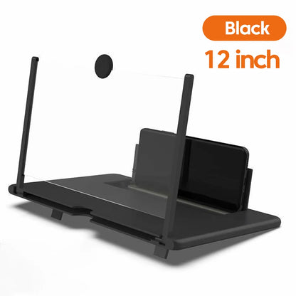 12/10-Inch Mobile Phone Screen Amplifier - HD Video Magnifier with Portable Stand Holder