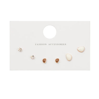 S925 Silver Stud Earrings Set - Simple Cute Mini Earrings for Women Girls Exquisite Jewelry Gift Wholesale
