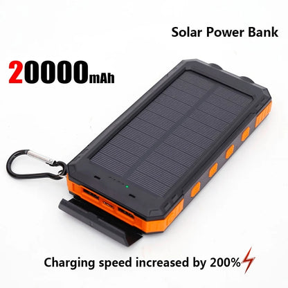ONEPLUS 50000mAh Solar Power Bank – Portable External Battery Charger with LED Light for iPhone & Samsung
