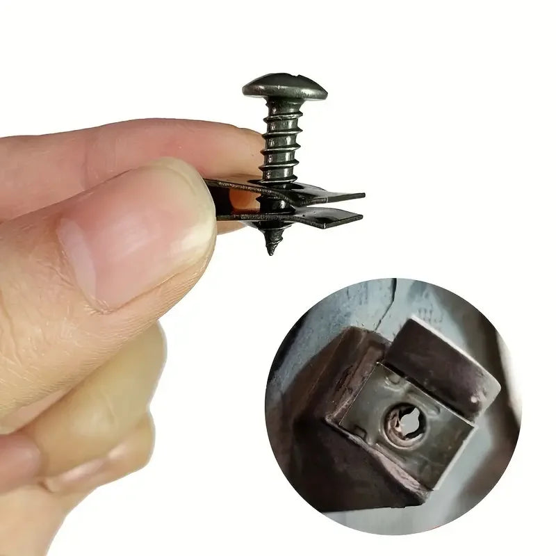 Car U-Type Metal Screw Clips - Anti-Rust Fastener Set for Fender, Bumper & Body Repair (10-200PCS)