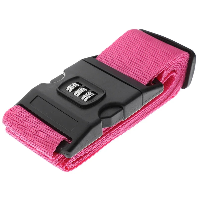 Adjustable Anti-Theft Luggage Strap — Password Lock Baggage Belt for Suitcase & Travel Bags